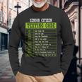 Senior Citizen Texting Code Dad Grandpa Long Sleeve T-Shirt T-Shirt Gifts for Old Men