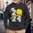 Senior Softball Softball Senior 2024 Class Of 2024 Long Sleeve T-Shirt Gifts for Old Men