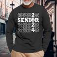 Senior Volleyball 2024 Class Of 2024 Seniors School Graduate Long Sleeve T-Shirt T-Shirt Gifts for Old Men