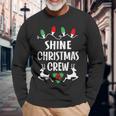 Shine Name Christmas Crew Shine Long Sleeve T-Shirt Gifts for Old Men