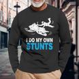 Snowmobile Trick Freestyle Snowmobiler Long Sleeve T-Shirt Gifts for Old Men