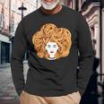 Spaghetti Pasta Natural Hair Long Sleeve T-Shirt Gifts for Old Men