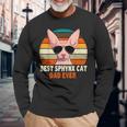 Sphynx Cat Dad Owner Breeder Hairless Pet Lover Fathers Day Long Sleeve T-Shirt T-Shirt Gifts for Old Men