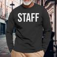 Staffer Staff Double Sided Front And Back Long Sleeve T-Shirt Gifts for Old Men