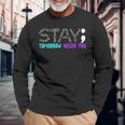 Stay Tomorrow Needs You Semicolon Suicide Prevention Month Long Sleeve Gifts for Old Men