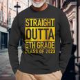 Straight Outta 5Th Grade Class Of 2023 Graduation Graduate Long Sleeve T-Shirt T-Shirt Gifts for Old Men