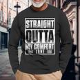 Straight Outta My Comfort Zone Self-Improvement Motivational Long Sleeve T-Shirt Gifts for Old Men