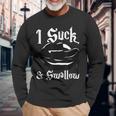 I Suck And Swallow Sexy Vampire Fangs Halloween Costume Halloween Costume Long Sleeve T-Shirt Gifts for Old Men