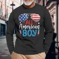 Sunglasses Stars Stripes All American Boy Freedom Usa Long Sleeve T-Shirt T-Shirt Gifts for Old Men
