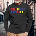 Super Uncle Worlds Best Uncle Ever Awesome Cool Uncle Long Sleeve T-Shirt T-Shirt Gifts for Old Men