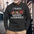 I Teach Masked Superheroes Pumpkin Animals Lovers Pumpkin Long Sleeve T-Shirt Gifts for Old Men