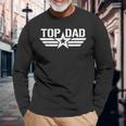 Top Dad Fathers Day For Daddy Dad Retro Patriotic Long Sleeve T-Shirt Gifts for Old Men