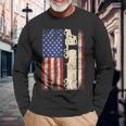 Truck Driver Usa American Flag Patriotic Trucker Men Long Sleeve T-Shirt Gifts for Old Men