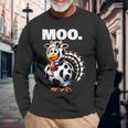 Turkey Moo Thanksgiving Long Sleeve T-Shirt Gifts for Old Men