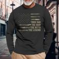 Twin Dad Camo Usa Flag Twin Dad The Man The Myth The Legend Long Sleeve T-Shirt Gifts for Old Men