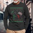 Ugly Christmas Sweater Color Guard Winter Guard Long Sleeve T-Shirt Gifts for Old Men