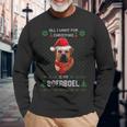 Ugly Sweater All I Want For Christmas Is My Boerboel Xmas Long Sleeve T-Shirt Gifts for Old Men