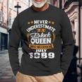 Never Underestimate A Black Queen July 1989 Long Sleeve T-Shirt Gifts for Old Men