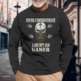 Never Underestimate A Grumpy Old Gamer For Gaming Dads Long Sleeve T-Shirt Gifts for Old Men