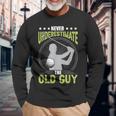 Never Underestimate The Old Guy Golf Golfing Long Sleeve T-Shirt Gifts for Old Men