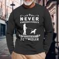 Never Underestimate An Old Man With A Rottweiler Dog Rottie Long Sleeve T-Shirt Gifts for Old Men
