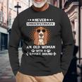 Never Underestimate An Old Woman With A Basset Hound Old Woman Long Sleeve T-Shirt T-Shirt Gifts for Old Men