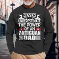 Never Underestimate The Power Of An Antiguan Dad Long Sleeve T-Shirt Gifts for Old Men