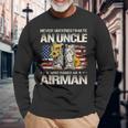 Never Underestimate An Uncle Who Raised An Airman Usaf Long Sleeve T-Shirt Gifts for Old Men