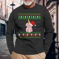 Unicorn Pig Ugly Christmas Sweater Long Sleeve T-Shirt Gifts for Old Men