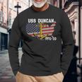 Uss Duncan Ffg-10 Frigate Veterans Day Son Father Grandpa Long Sleeve T-Shirt Gifts for Old Men