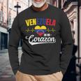 Venezuela En Mi Corazon Souvenirs For Your Native Country Long Sleeve T-Shirt Gifts for Old Men