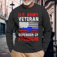 Veteran Vets Us Army Veteran Defender Of Freedom Fathers Veterans Day 4 Veterans Long Sleeve T-Shirt Gifts for Old Men