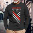 Veteran Vets Us Navy Submarine Veteran Usa Flag Vintage Submariner Veterans Long Sleeve T-Shirt Gifts for Old Men