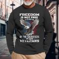 Veteran Vets Us Veteran Patriotic Freedom Is Not Free Veterans Long Sleeve T-Shirt Gifts for Old Men
