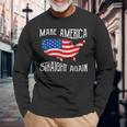 Vintage Make America Straight Again Groovy American Us Flag Long Sleeve T-Shirt T-Shirt Gifts for Old Men