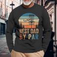 Vintage Best Dad By Par Fathers Day Disc Golf Dad Long Sleeve T-Shirt T-Shirt Gifts for Old Men