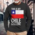 Vintage This Is My Chile Flag Costume For Halloween Chile Long Sleeve T-Shirt T-Shirt Gifts for Old Men