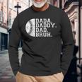 Vintage Fathers Day Dada Daddy Dad Bruh Baseball Long Sleeve T-Shirt T-Shirt Gifts for Old Men