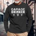 Vintage Garage Drinker Retro Drinker Humor Fathers Day Humor Long Sleeve T-Shirt T-Shirt Gifts for Old Men