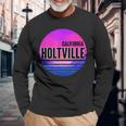 Vintage Holtville Vaporwave California Long Sleeve T-Shirt Gifts for Old Men