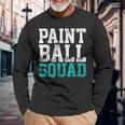 Vintage Paintball Squad Team Game Player Long Sleeve T-Shirt Gifts for Old Men