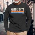 Vintage Retro 70S 80S Style Hometown Of Karnes City Tx Long Sleeve T-Shirt Gifts for Old Men