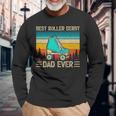 Vintage Retro Best Roller Derby Dad Ever Fathers Day Long Sleeve T-Shirt T-Shirt Gifts for Old Men