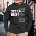 Vintage Senior 2024 Class Grad Proud Dad Class Of 2024 Long Sleeve T-Shirt T-Shirt Gifts for Old Men
