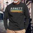 Vintage Stripes Arnett Ny Long Sleeve T-Shirt Gifts for Old Men