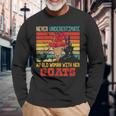 Vintage Never Underestimate An Old Woman With Her Goats Long Sleeve T-Shirt Gifts for Old Men