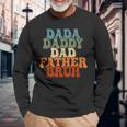 Vintageretro Fathers Day Outfit Dada Daddy Dad Father Bruh Long Sleeve T-Shirt Gifts for Old Men