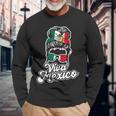 Viva Mexico Mexican Flag Proud Mexican Long Sleeve T-Shirt Gifts for Old Men
