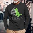 Volleyball T-Rex Volleyball Player Long Sleeve T-Shirt Gifts for Old Men