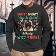 Wait What I Have An Attitude No Really Who Knew Pug Dog For Pug Lovers Long Sleeve T-Shirt Gifts for Old Men